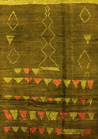 Solid Yellow Modern Rug, urb1258yw