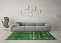 Machine Washable Solid Emerald Green Modern Rug, wshurb1258emgrn