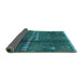 Sideview of Solid Turquoise Modern Rug, urb1258turq