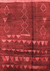 Solid Red Modern Rug, urb1258red