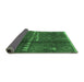 Sideview of Solid Emerald Green Modern Rug, urb1258emgrn