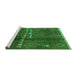 Sideview of Machine Washable Solid Green Modern Area Rugs, wshurb1258grn