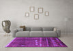 Machine Washable Solid Pink Modern Rug in a Living Room, wshurb1258pnk