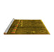 Sideview of Machine Washable Solid Yellow Modern Rug, wshurb1258yw