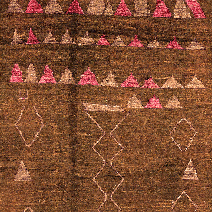 Solid Orange Modern Rug, urb1258org