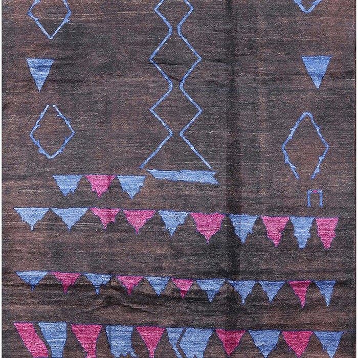 Machine Washable Industrial Modern Plum Purple Rug, wshurb1258