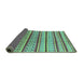 Sideview of Solid Turquoise Modern Rug, urb1259turq