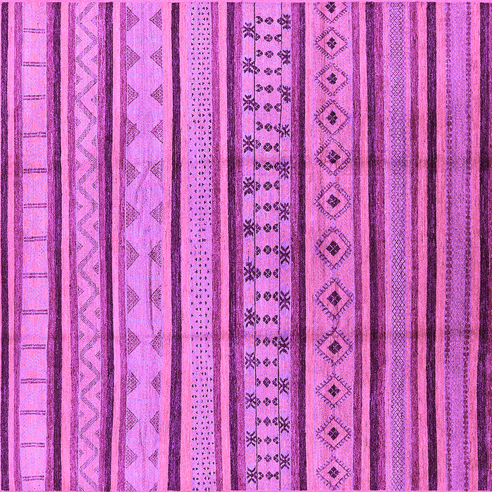 Square Machine Washable Solid Purple Modern Area Rugs, wshurb1259pur