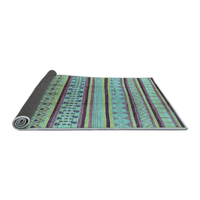 Sideview of Solid Light Blue Modern Rug, urb1259lblu