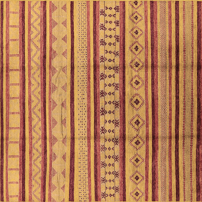 Square Machine Washable Solid Brown Modern Rug, wshurb1259brn