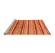 Sideview of Machine Washable Solid Orange Modern Area Rugs, wshurb1259org