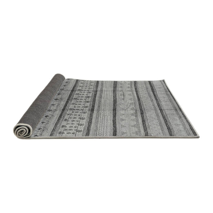 Sideview of Solid Gray Modern Rug, urb1259gry