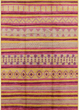 Mid-Century Modern Crimson Red Solid Rug, urb1259