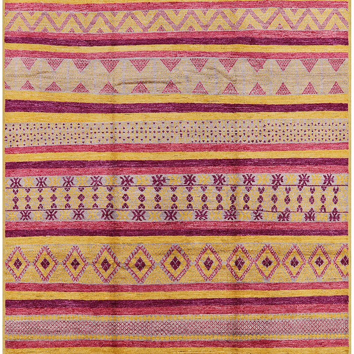 Mid-Century Modern Crimson Red Solid Rug, urb1259