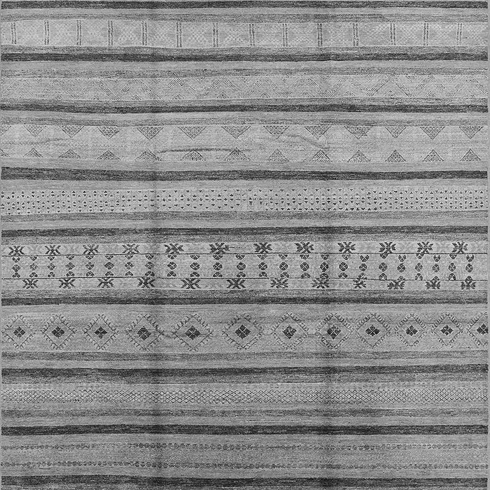 Square Machine Washable Solid Gray Modern Rug, wshurb1259gry