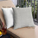 Front View of Mid-Century Modern Urban Square Ash White Beige Throw Pillow, 18 inch by 18 inch, pwurb125