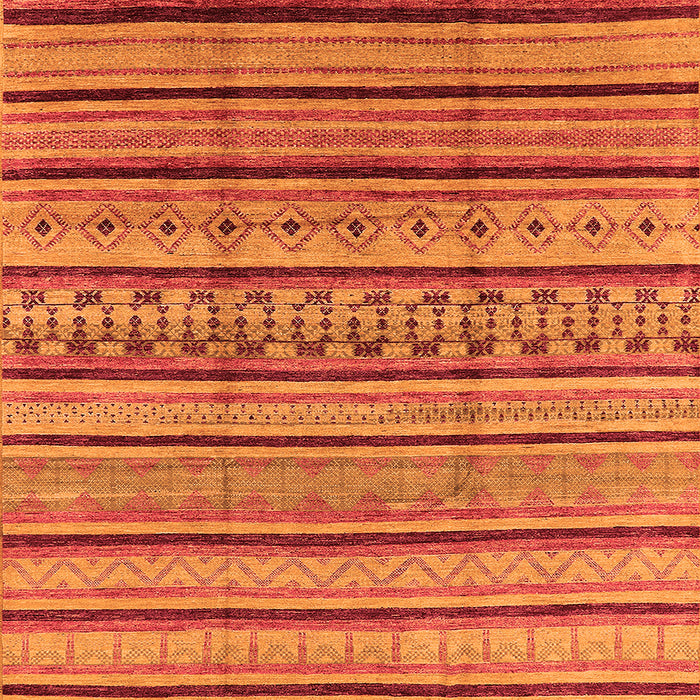 Square Machine Washable Solid Orange Modern Area Rugs, wshurb1260org