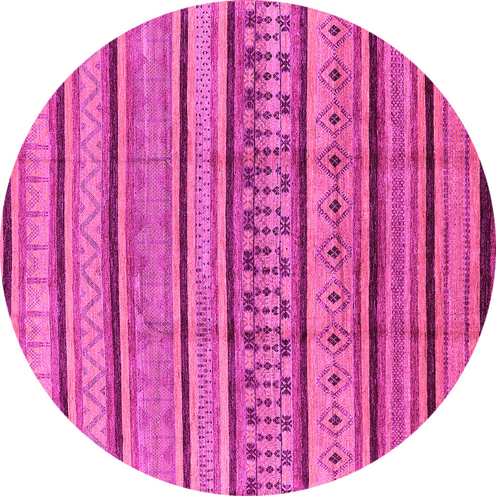 Round Solid Pink Modern Rug, urb1260pnk