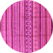 Round Solid Pink Modern Rug, urb1260pnk