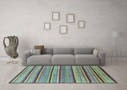 Machine Washable Solid Light Blue Modern Rug in a Living Room, wshurb1260lblu