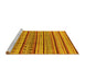 Sideview of Machine Washable Solid Yellow Modern Rug, wshurb1260yw