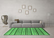 Machine Washable Solid Emerald Green Modern Area Rugs in a Living Room,, wshurb1260emgrn