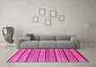 Machine Washable Solid Pink Modern Rug in a Living Room, wshurb1260pnk