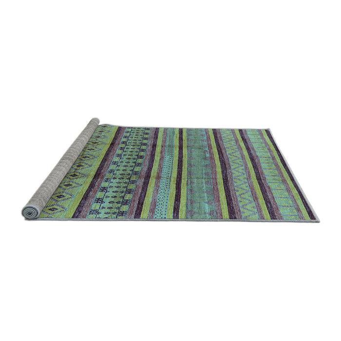 Sideview of Machine Washable Solid Light Blue Modern Rug, wshurb1260lblu