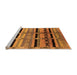 Sideview of Machine Washable Southwestern Orange Country Area Rugs, wshurb1261org