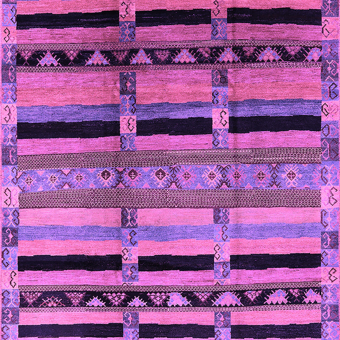 Machine Washable Southwestern Purple Country Area Rugs, wshurb1261pur
