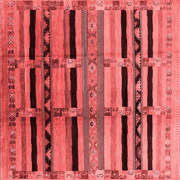 Machine Washable Southwestern Red Country Rug, wshurb1261red