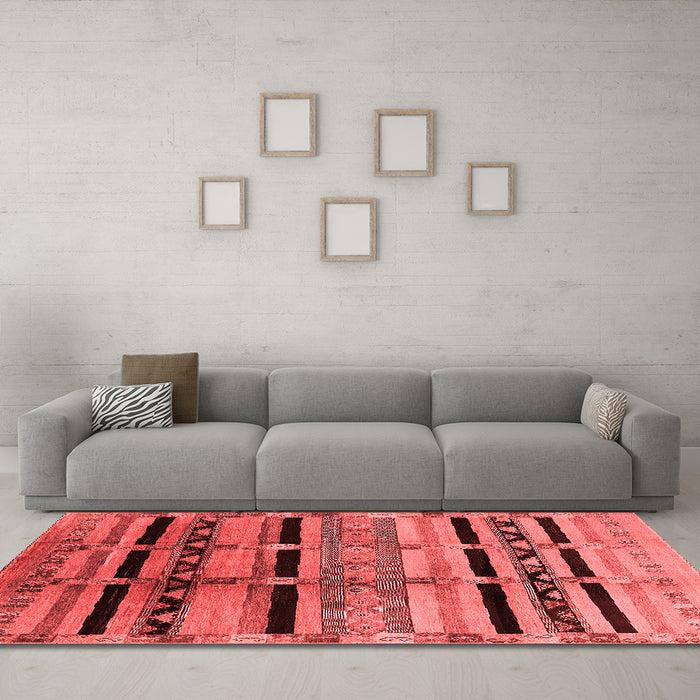 Country Red Washable Rugs