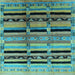 Square Southwestern Light Blue Country Rug, urb1261lblu