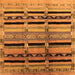 Square Machine Washable Southwestern Orange Country Area Rugs, wshurb1261org