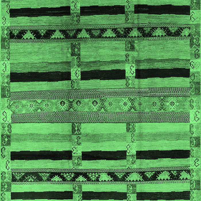 Southwestern Emerald Green Country Rug, urb1261emgrn