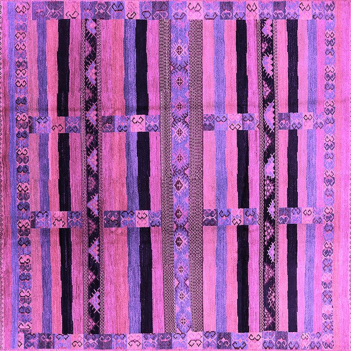 Square Southwestern Purple Country Rug, urb1261pur