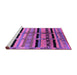 Sideview of Machine Washable Southwestern Purple Country Area Rugs, wshurb1261pur