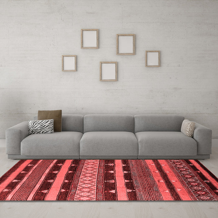 Modern Red Washable Rugs