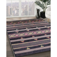 Mid-Century Modern Pink Solid Rug, urb1262