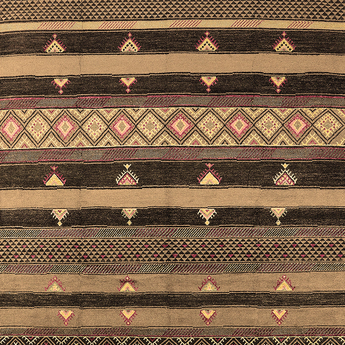 Solid Brown Modern Rug, urb1262brn