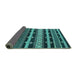 Sideview of Solid Turquoise Modern Rug, urb1262turq