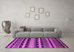 Machine Washable Solid Pink Modern Rug in a Living Room, wshurb1262pnk