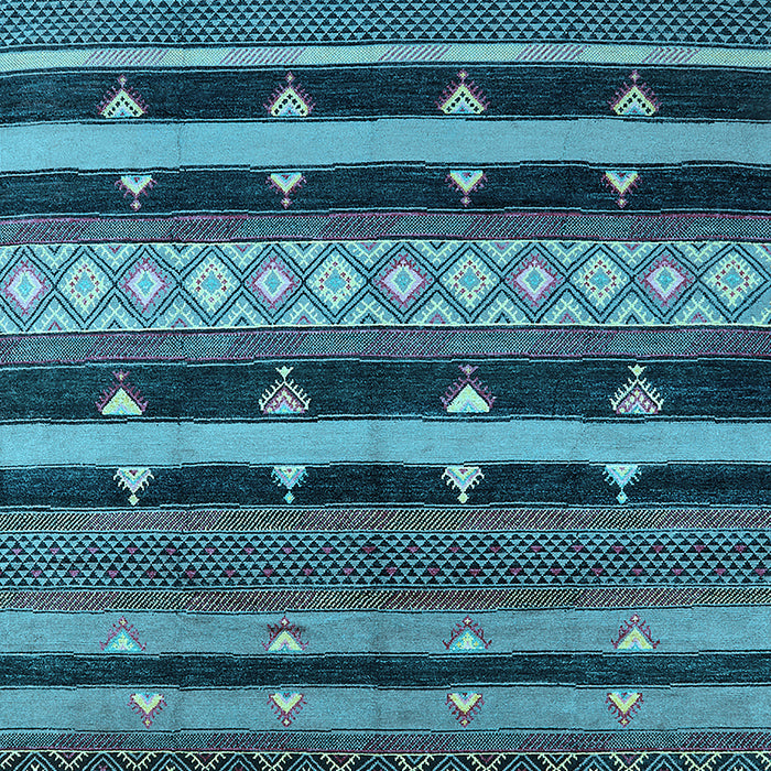 Machine Washable Solid Light Blue Modern Rug, wshurb1262lblu