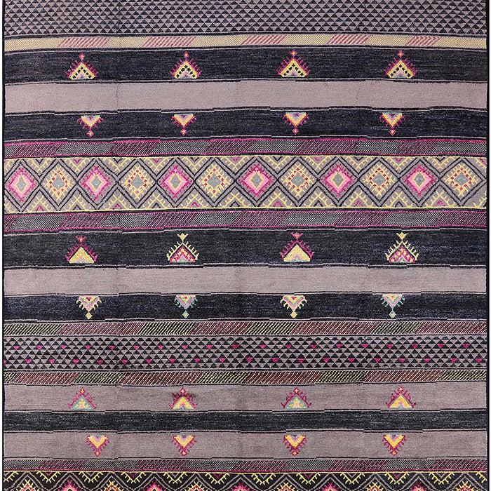 Mid-Century Modern Pink Solid Rug, urb1262