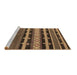 Sideview of Machine Washable Solid Brown Modern Rug, wshurb1262brn