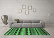 Machine Washable Solid Emerald Green Modern Area Rugs in a Living Room,, wshurb1262emgrn