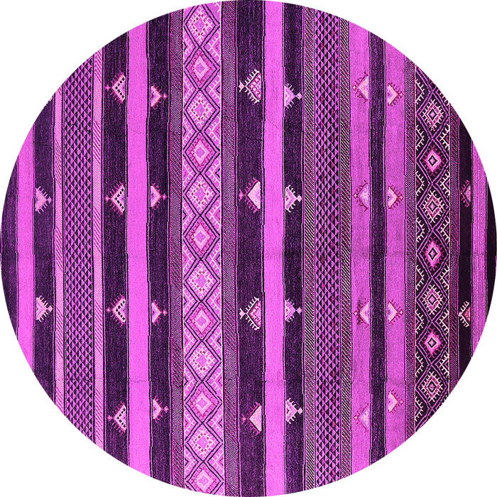 Round Machine Washable Solid Pink Modern Rug, wshurb1262pnk