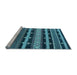 Sideview of Machine Washable Solid Light Blue Modern Rug, wshurb1262lblu