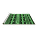 Sideview of Machine Washable Solid Emerald Green Modern Area Rugs, wshurb1262emgrn