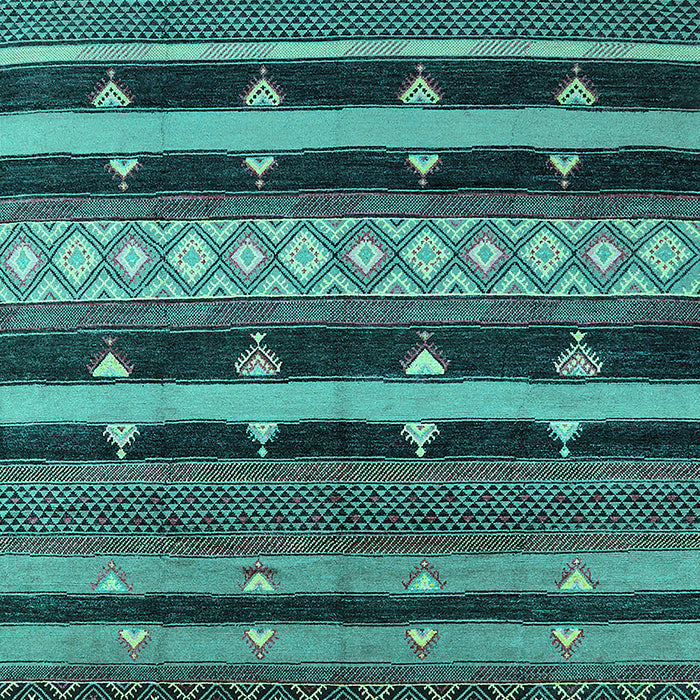 Machine Washable Solid Turquoise Modern Area Rugs, wshurb1262turq